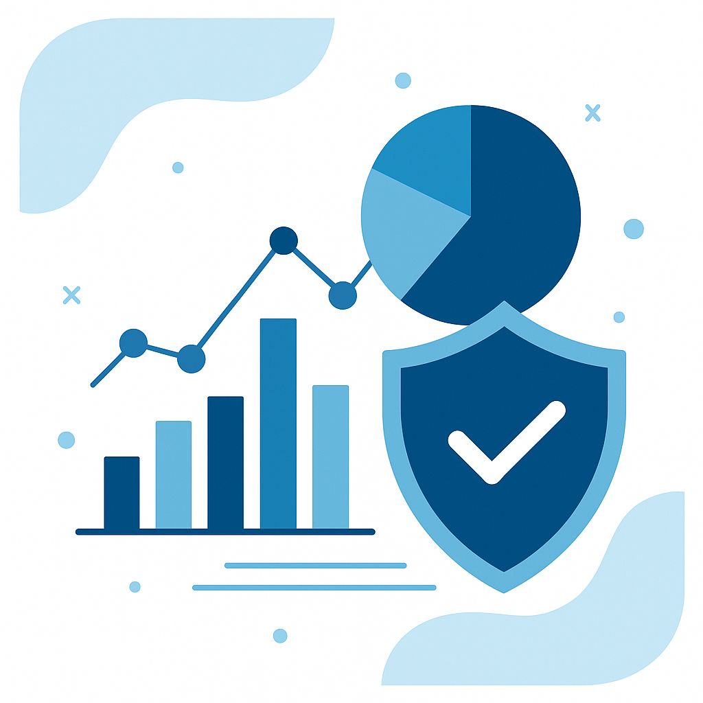 Abstract illustration of crime statistics and safety